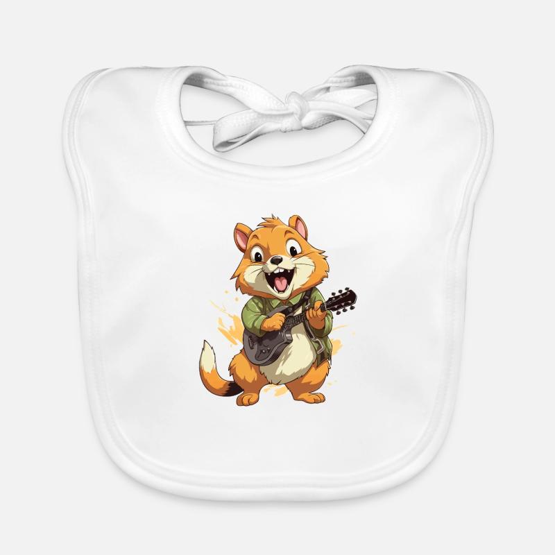Harmonic Squirrel Serenade Organic Baby Bibs