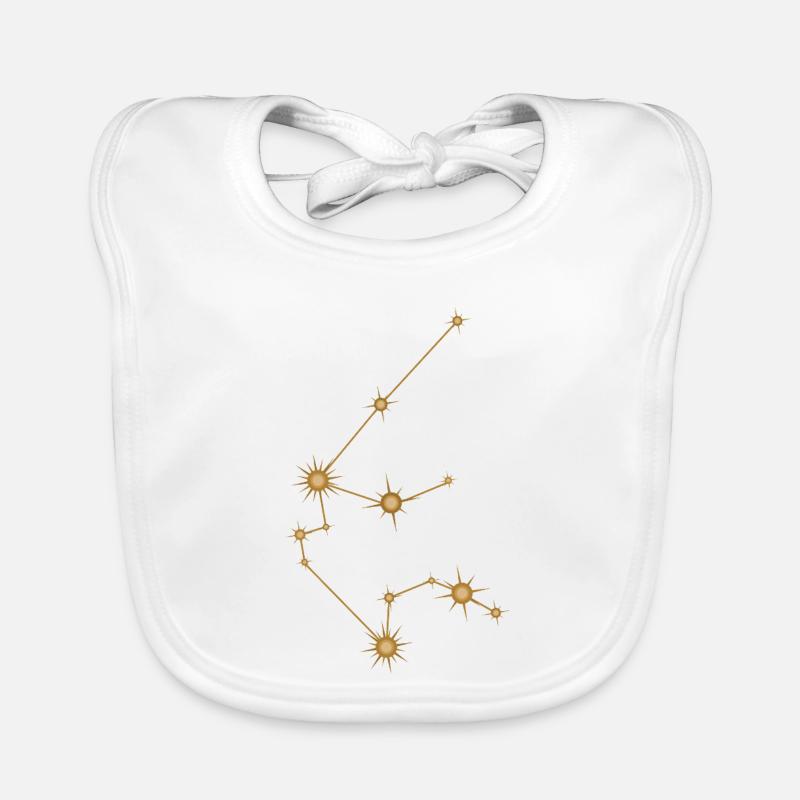 Sternbild Wassermann Sternzeichen Sternzeichen Gold Baby Bio-Lätzchen