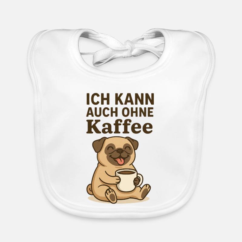 Coffee Dog Doesn't Work Without Coffee Animals Design Organic Baby Bibs