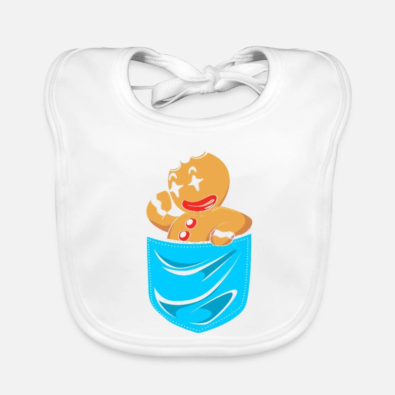 Gingerbread Christmas Gingerbread Man Gingerbread Organic Baby Bibs