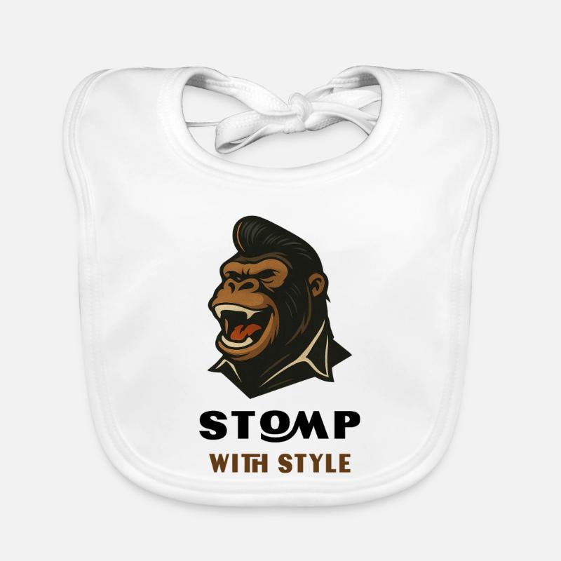 Stomp with Style – Gorilla Edition Baby Bio-Lätzchen