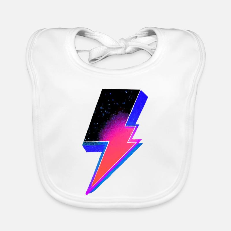 Neon Blitz Farbverlauf Baby Bio-Lätzchen