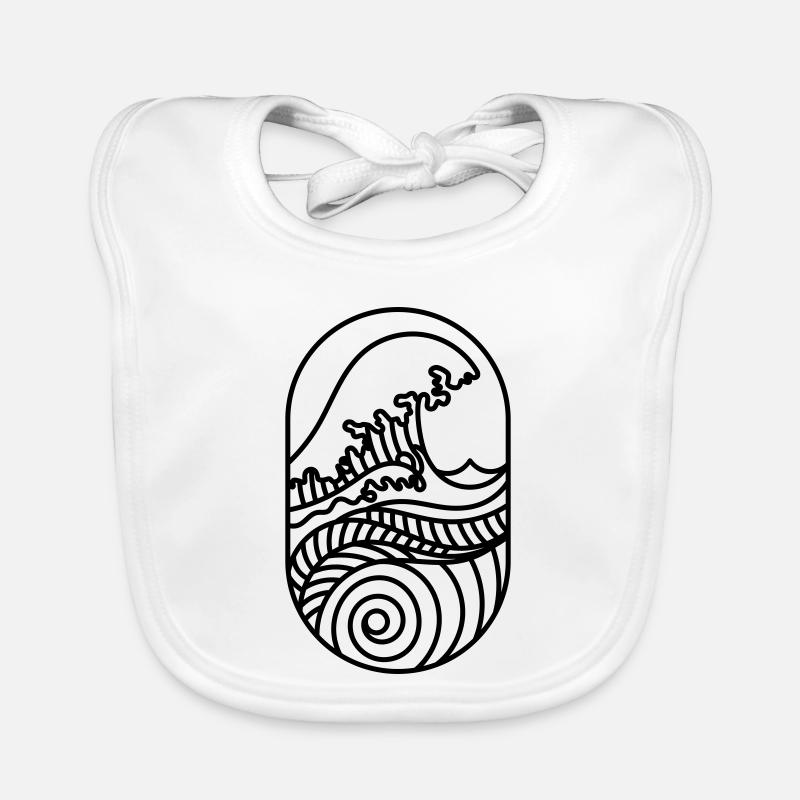 Your New Wave – Coast, Sun & Surf Vibes Organic Baby Bibs