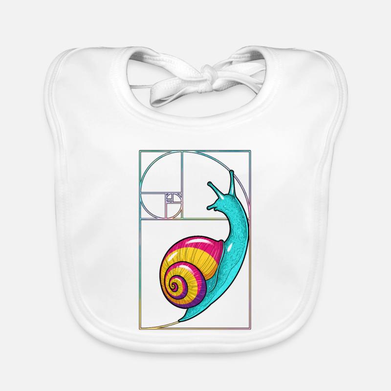 Fibonacci Spiral Snail Baby Bio-Lätzchen