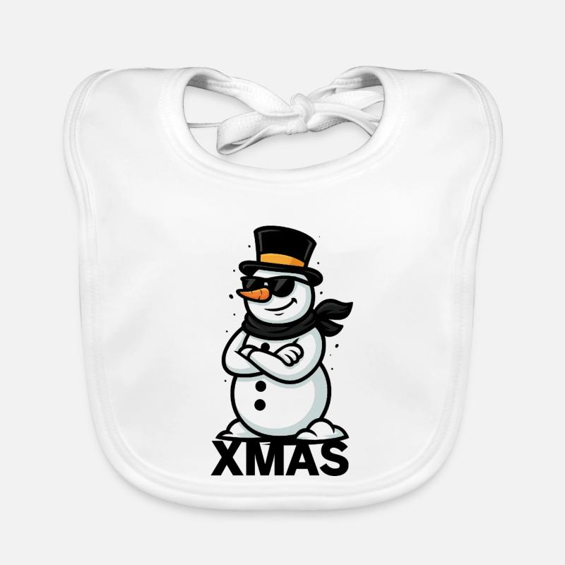 Cooler Schneemann Cartoon Baby Bio-Lätzchen