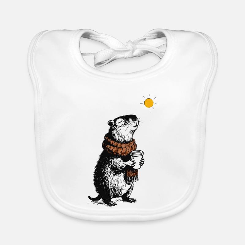 Capybara Winter Vibes Organic Baby Bibs