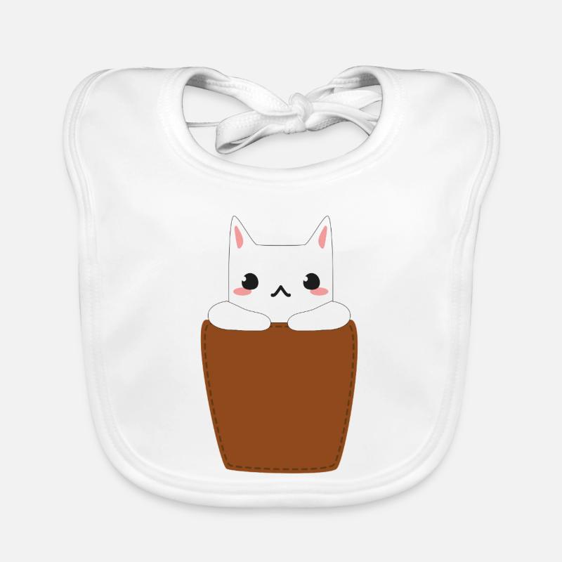 Chat dans la poche poitrine Bavoir bio Bébé