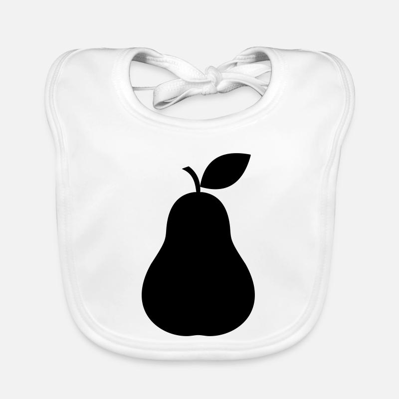 Silhouette de poire, fruit minimal Bavoir bio Bébé