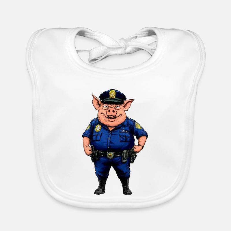 Police des cochons Bavoir bio Bébé
