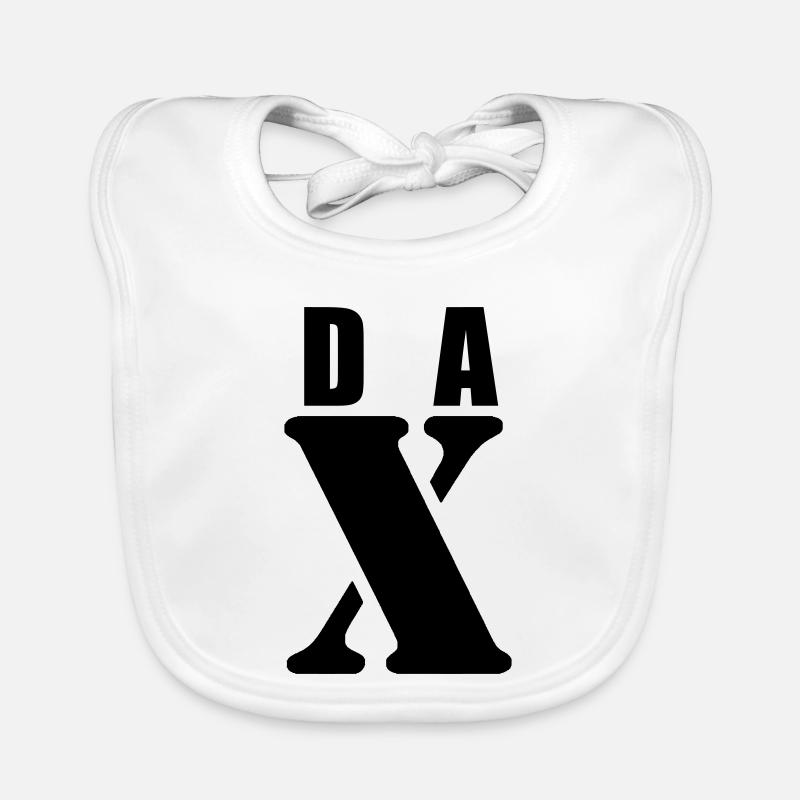 Dax – First Name Design | Minimal Typography Baby Bio-Lätzchen