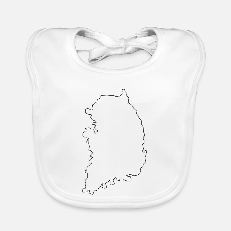 Carte de la Corée du Sud Bavoir bio Bébé