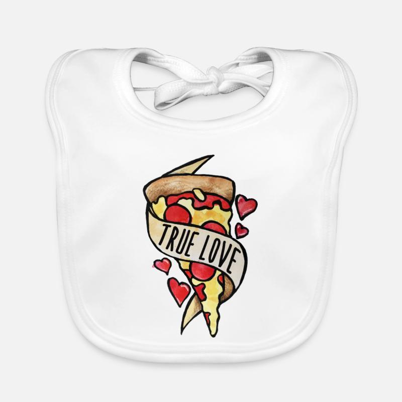 Pizza Slice True Love Organic Baby Bibs