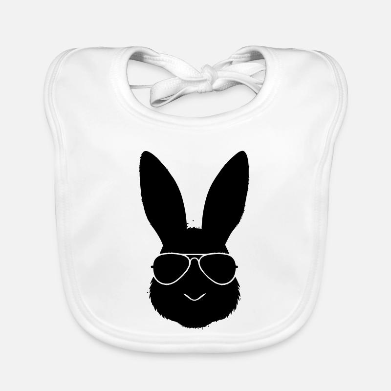 Profil cool des lunettes de soleil en forme de lapin Bavoir bio Bébé