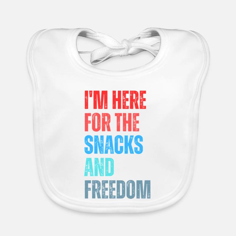 Slogan du plaisir de grignoter et liberté Bavoir bio Bébé