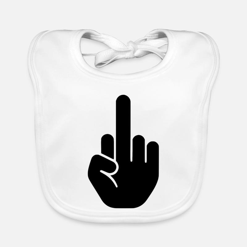Mittelfinger Baby Bio-Lätzchen