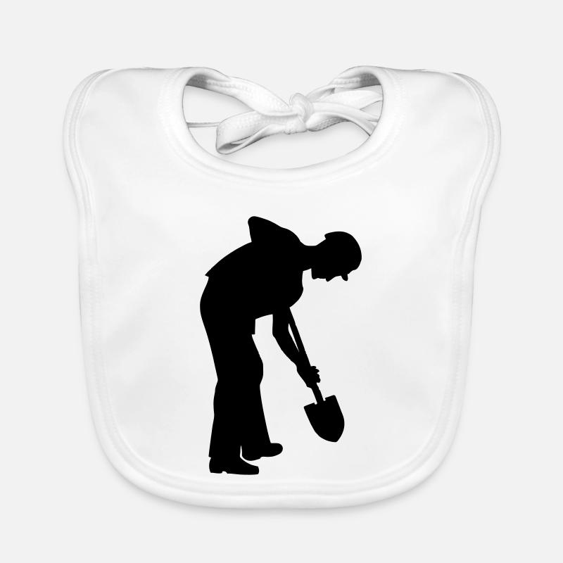 Hard Working Groundworker – Digging Crew Organic Baby Bibs