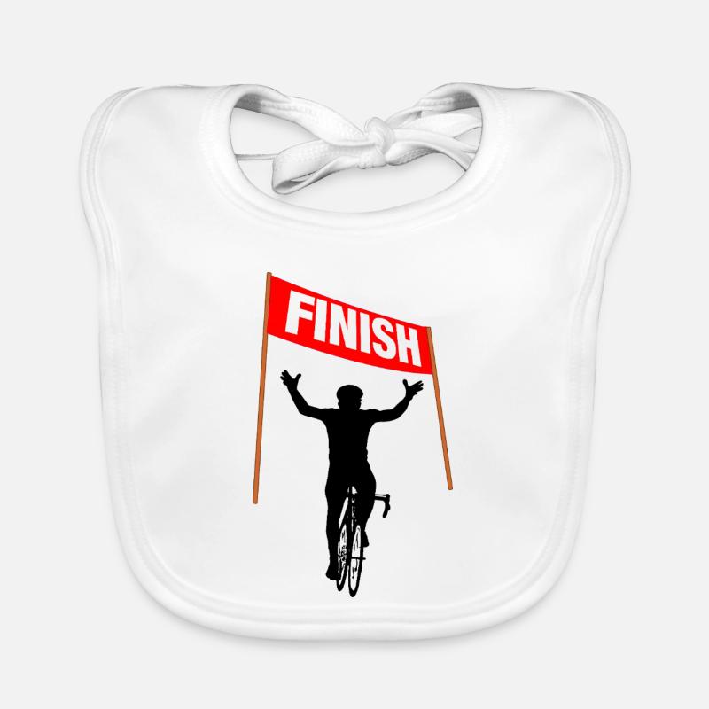 Arrivée en championnat de cyclisme Bavoir bio Bébé