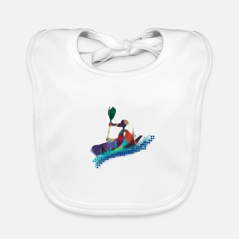 Rowing, rafting, kayaking, graffiti, boat Organic Baby Bibs