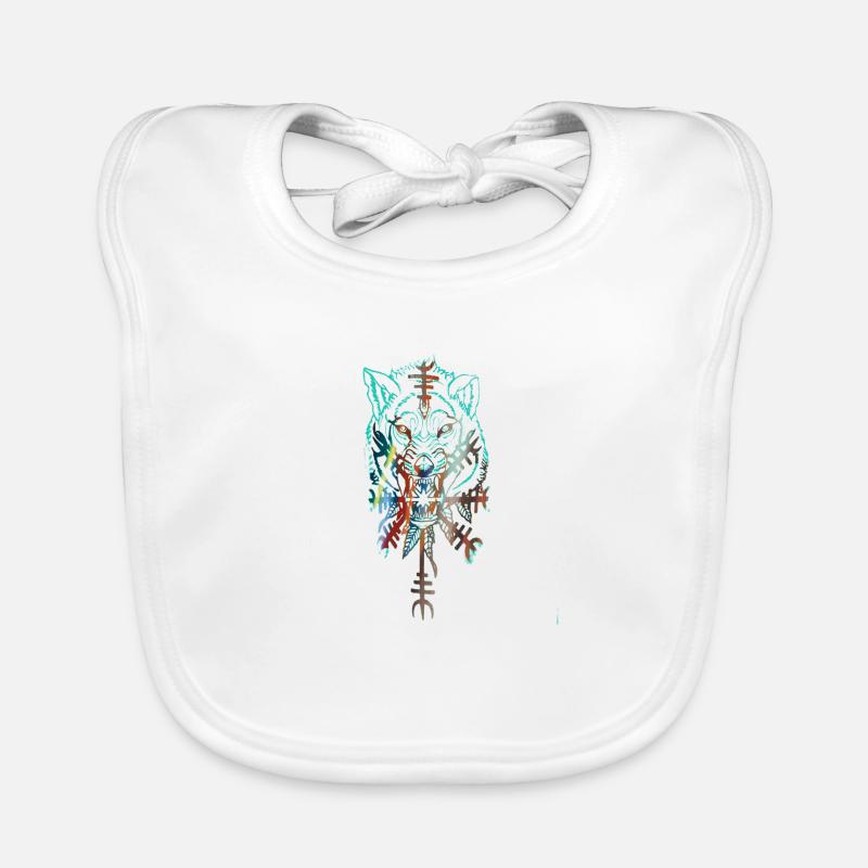 Wolf, Wikinger, germanen, asgard, midgard,valhalla Baby Bio-Lätzchen