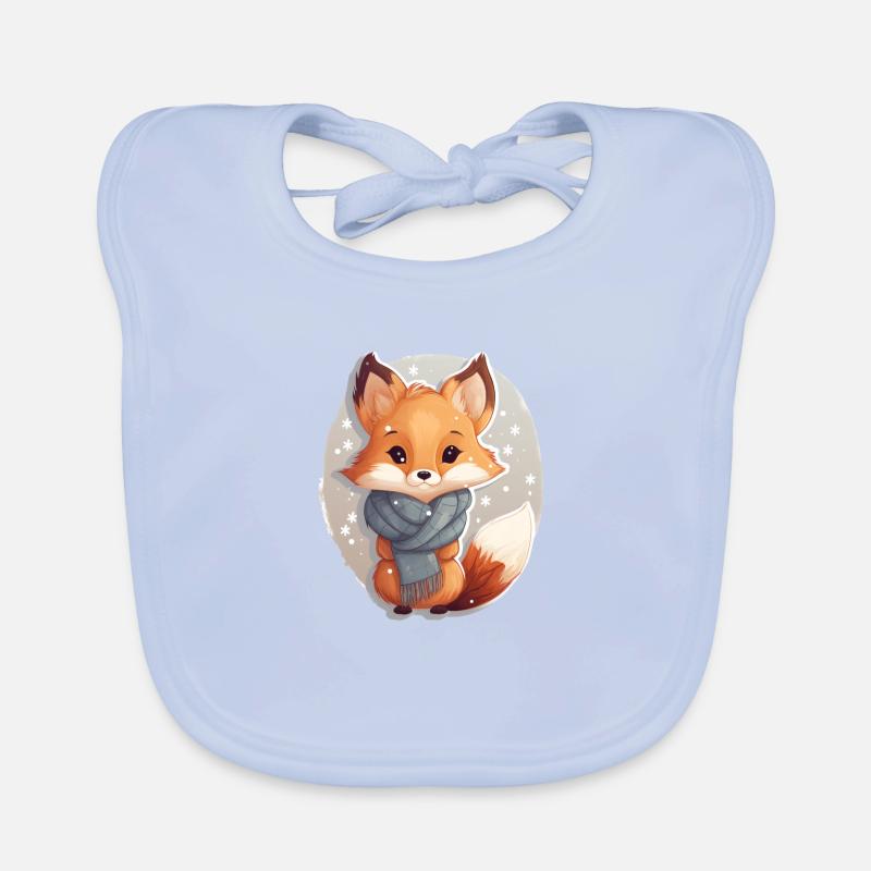 Renard en hiver Bavoir bio Bébé
