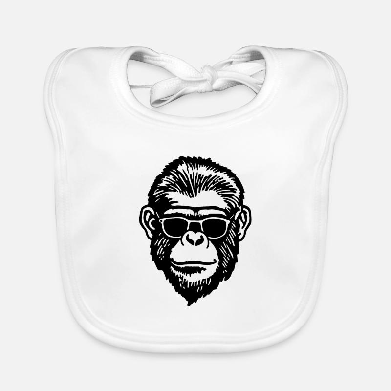 Singe Singe Visage de Singe Bavoir bio Bébé