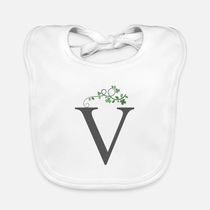 V with Shamrocks Organic Baby Bibs