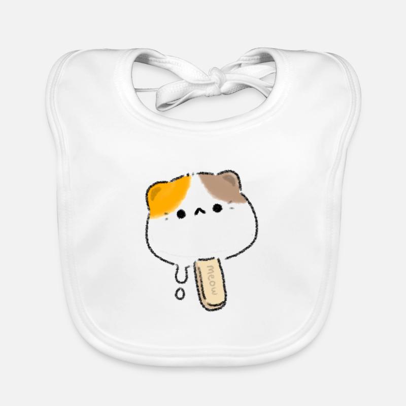 Chat de la crème glacée Bavoir bio Bébé