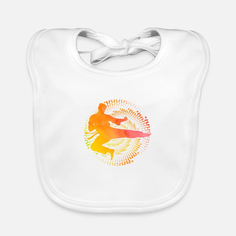 Karate - Organic Baby Bibs - white
