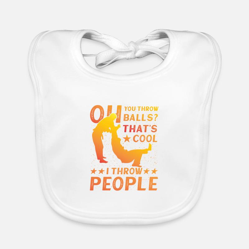 Oh, du wirfst Bälle, das ist cool, ich werfe Leute Baby Bio-Lätzchen