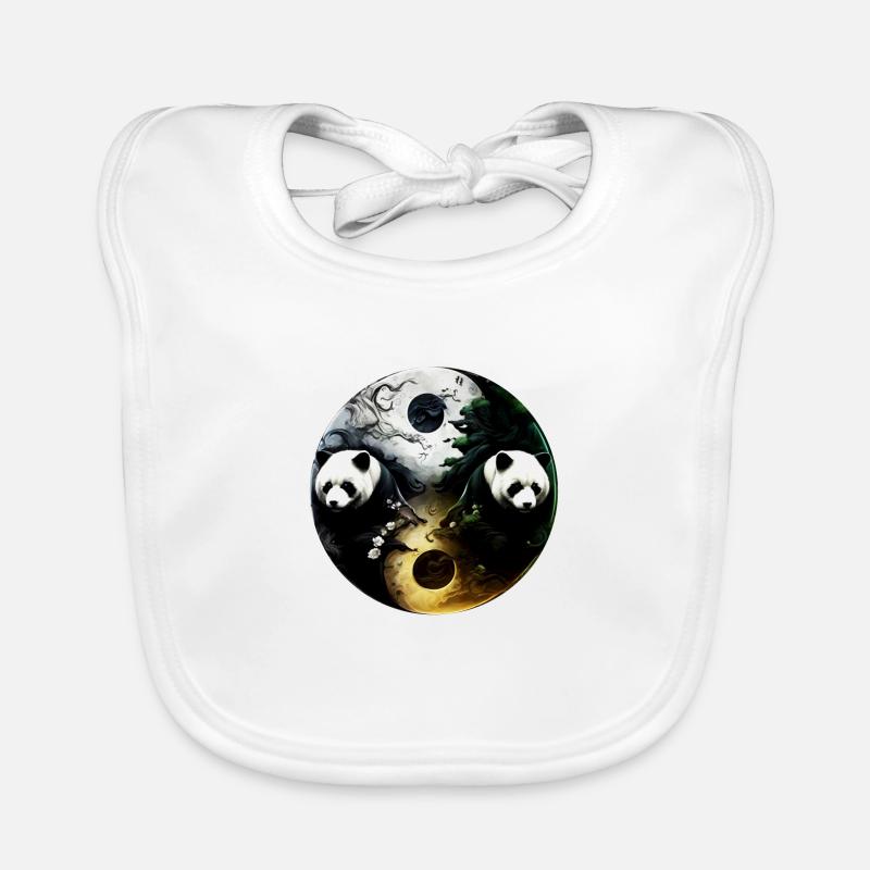 Yin Yang Panda Baby Bio-Lätzchen