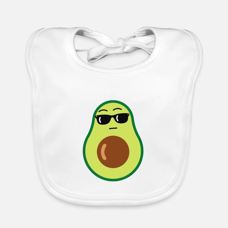 Avocat - Bavoir bio Bébé - blanc