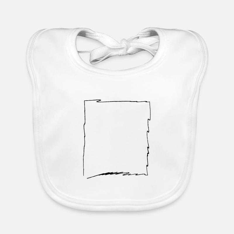 Frame Sketch Line Drawing Organic Baby Bibs