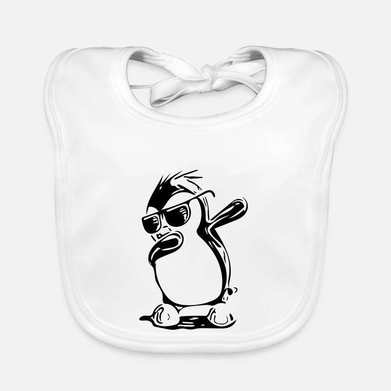 Cute Dabbing Penguin Organic Baby Bibs