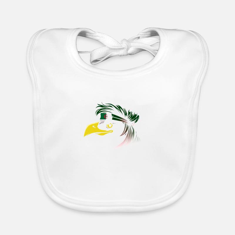 Algérie - Bavoir bio Bébé - blanc