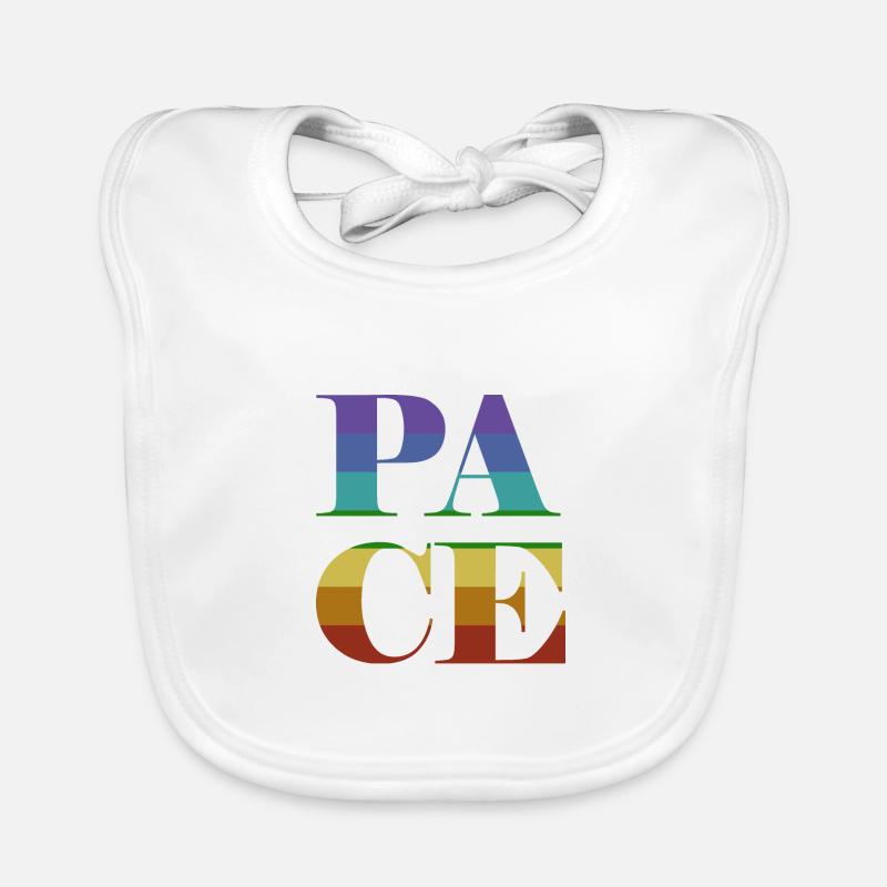 Pace in big colorful letters Organic Baby Bibs