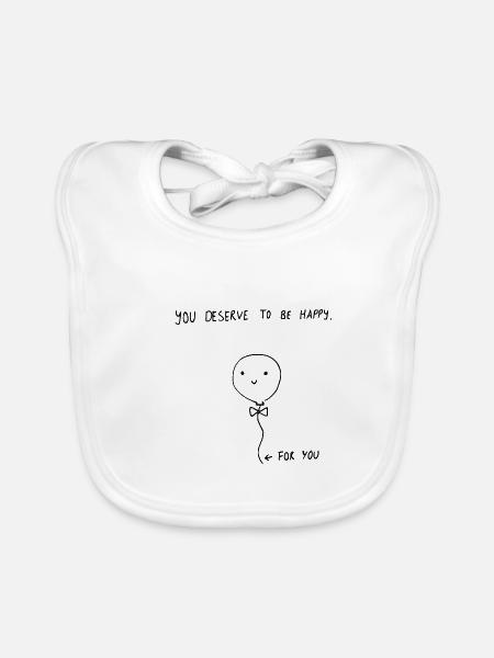 Partenaire d'amitié - Bavoir bio Bébé - blanc - Devant