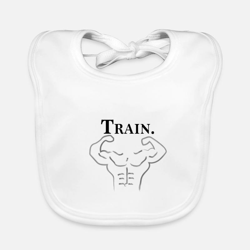 Train Training Workout Weight Training Muscles Organic Baby Bibs