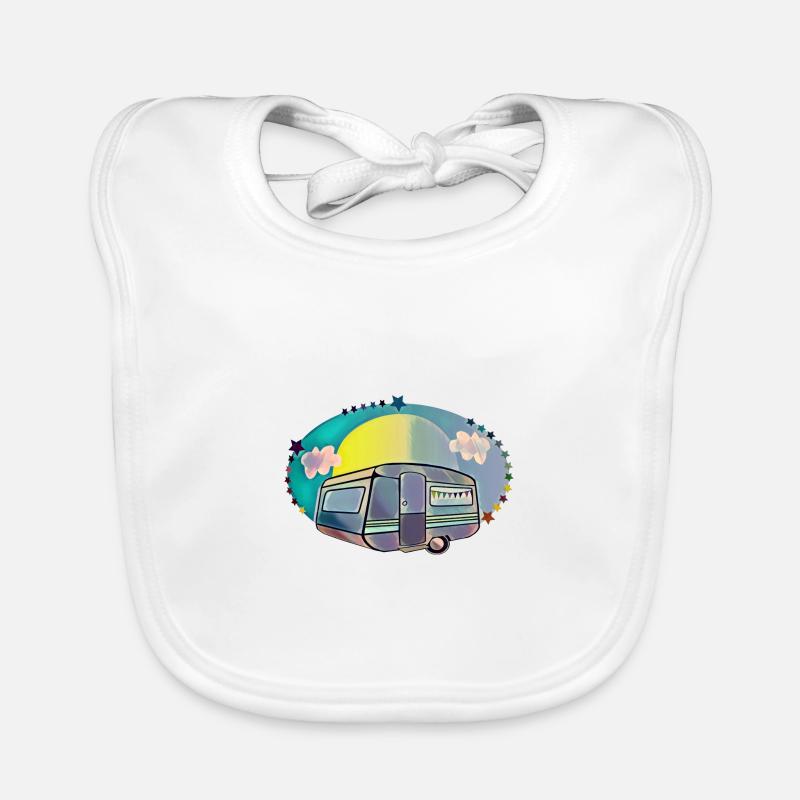 Camping campers caravan love Organic Baby Bibs