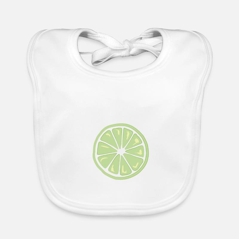 Fruit - Lime Organic Baby Bibs