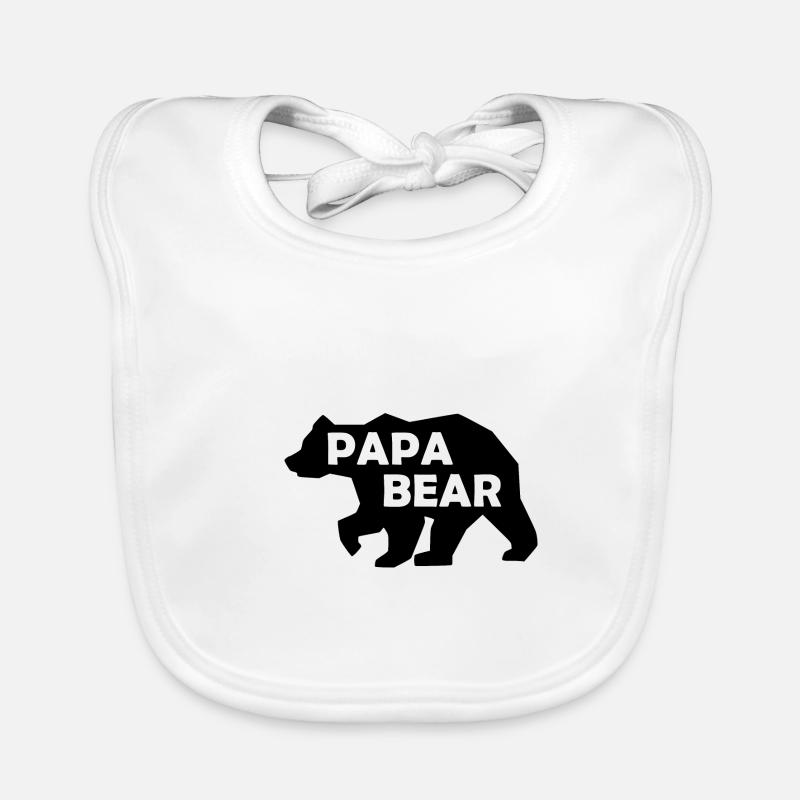 Papa Bear Baer Papa Tshirt Baby Bio-Lätzchen