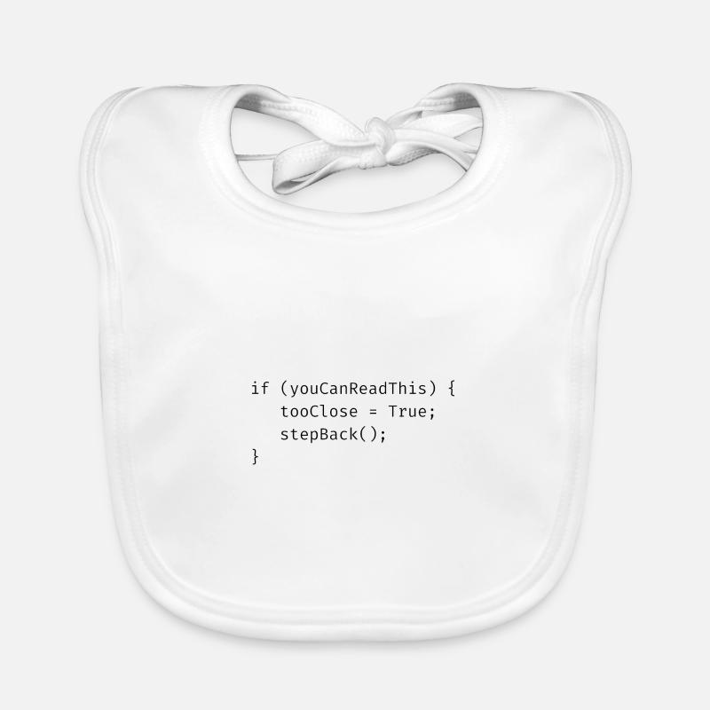 Personal space funny computer geek programmer joke Organic Baby Bibs