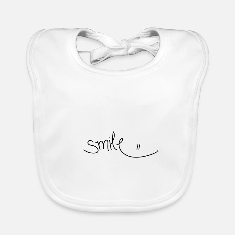 smile - Baby Bio-Lätzchen - Weiß