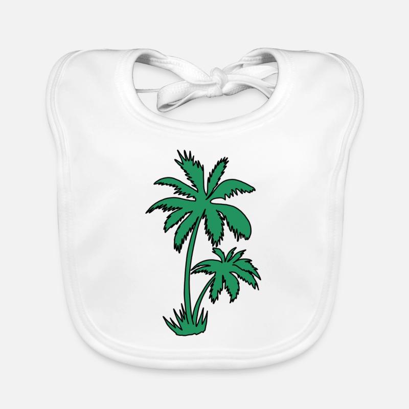 Palm tree Organic Baby Bibs