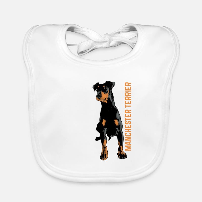 Manchester Terrier Bavoir bio Bébé