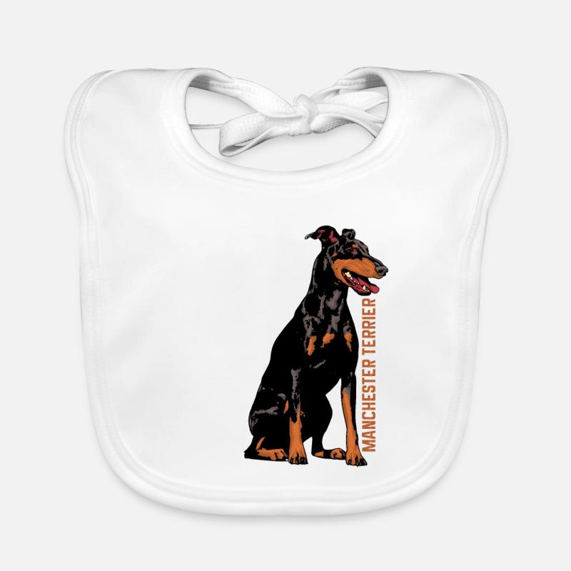 Manchester Terrier Bavoir bio Bébé
