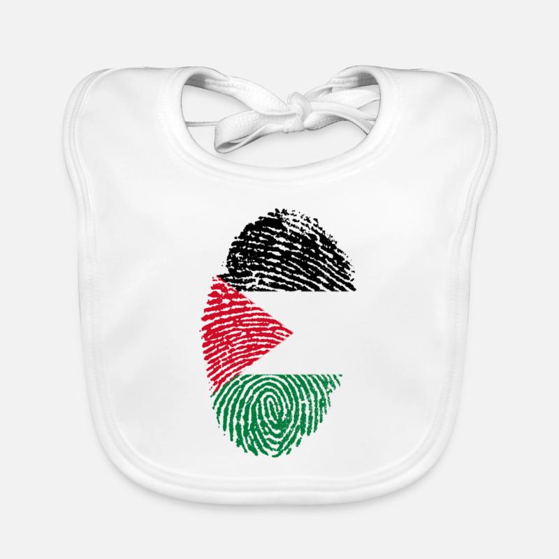Palestine - Bavoir bio Bébé - blanc