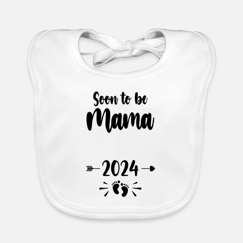 Mama wird bald Mutter 2024 Mutter schwangere Kinder Motte Baby Bio-Lätzchen