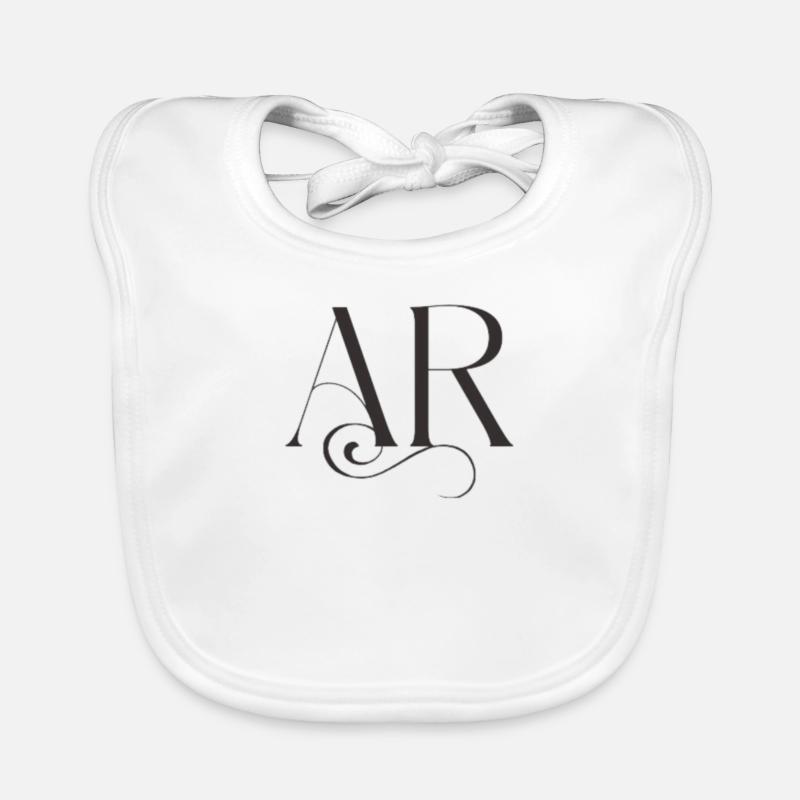 Élégance Classique Monogramme AR Bavoir bio Bébé