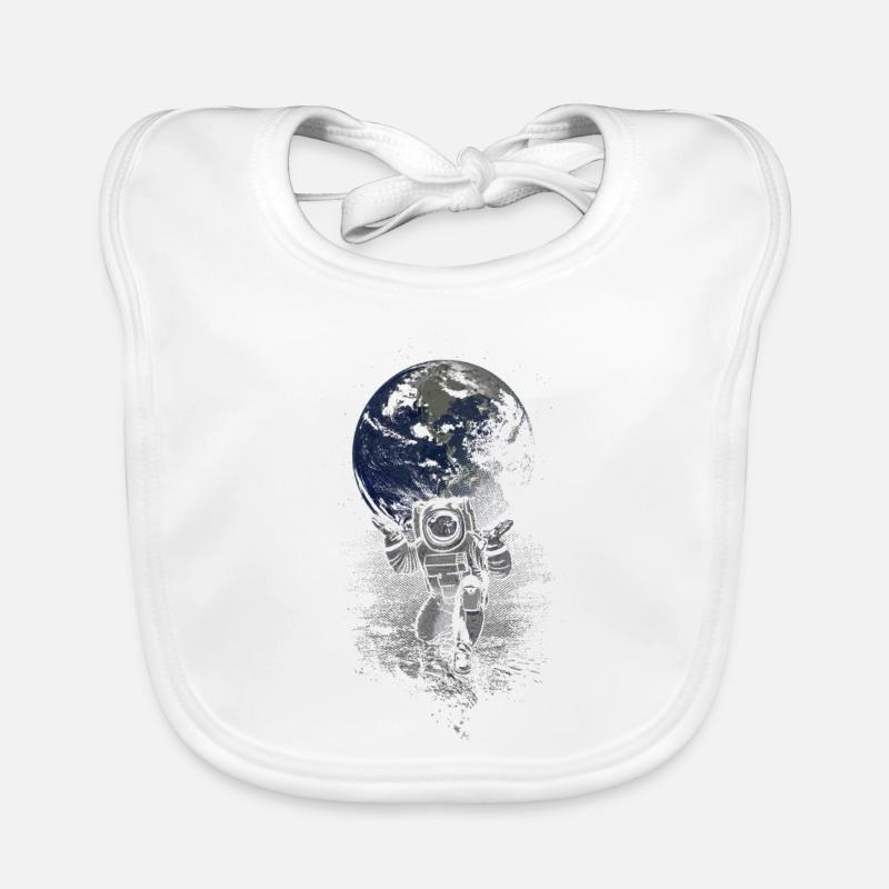 Astronaut - Baby Bio-Lätzchen - Weiß