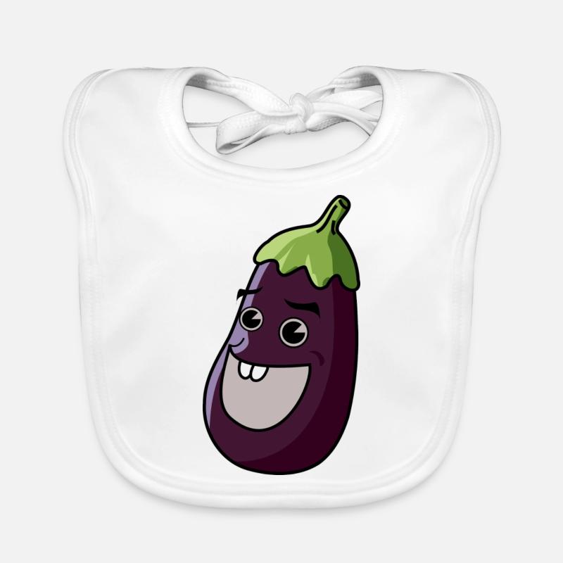 Aubergine Comic Baby Bio-Lätzchen